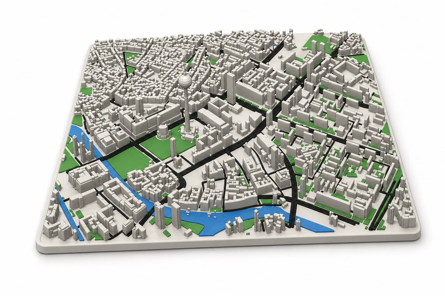 Map selection preview for creating a custom 3D map.